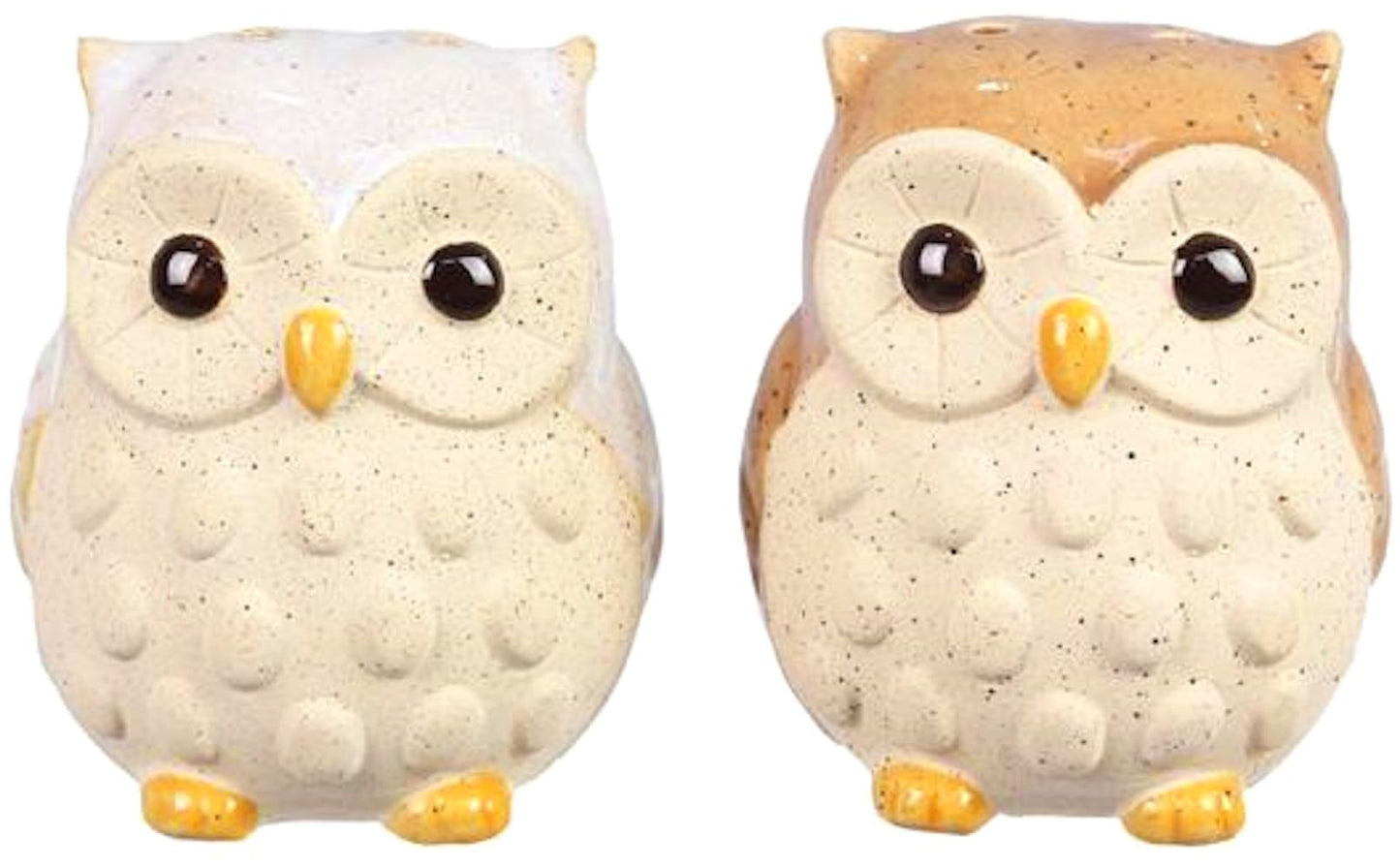 The Bridge Collection Stoneware Owl Salt and Pepper Shakers