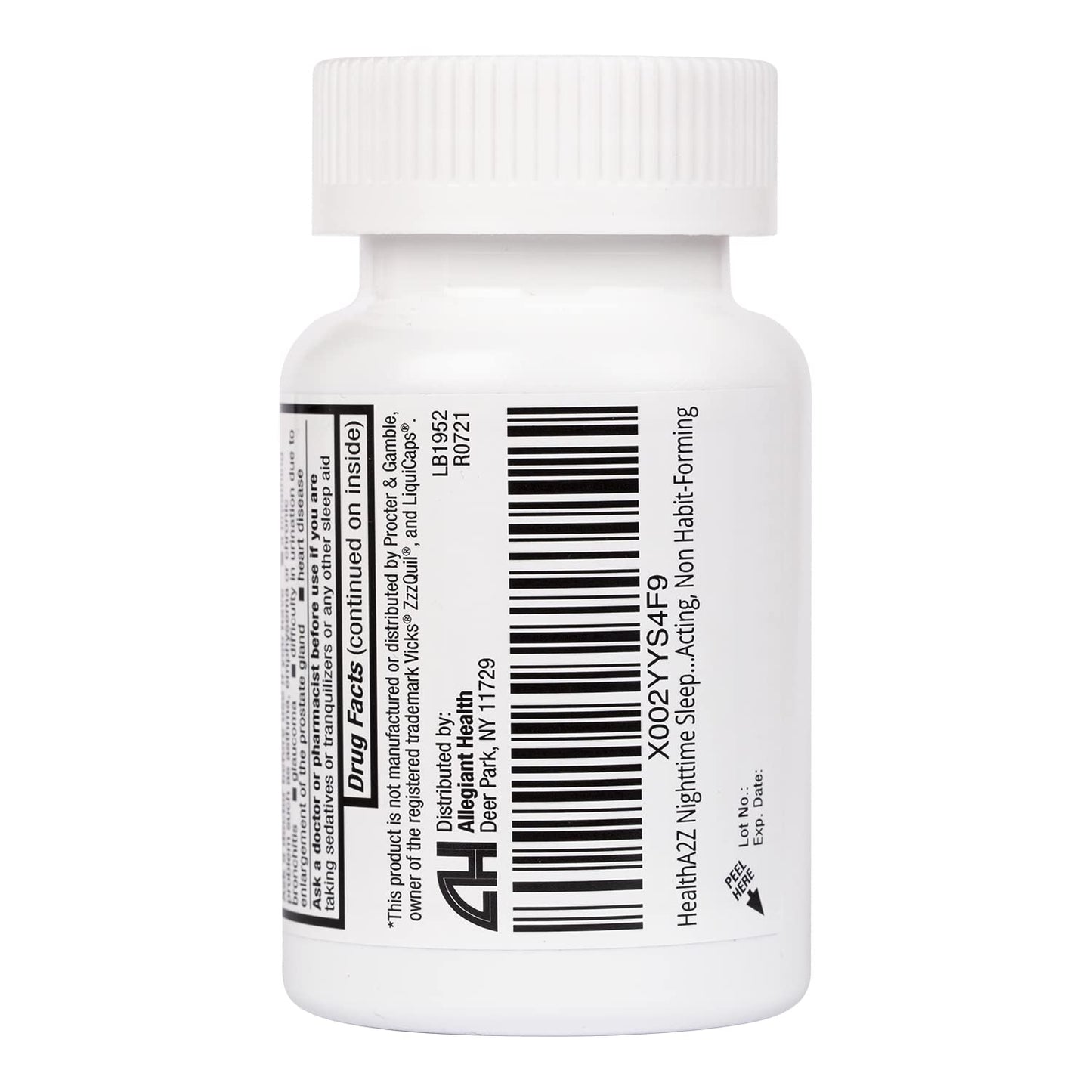 HealthA2Z Sleep Aid, Diphenhydramine HCl 25mg Softgels, Supports Deeper, Restful Sleeping, Non Habit-Forming (96 Softgels)