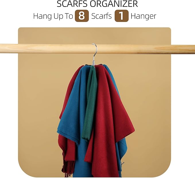 ZEDODIER Belt Organizer for Closet, Rotating Belt Hanger Rack, Space Saving