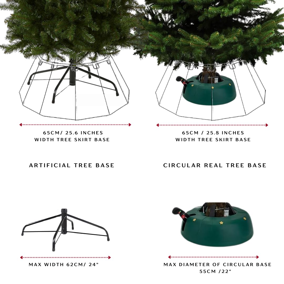 Black & Gold Christmas Tree Skirt Collar