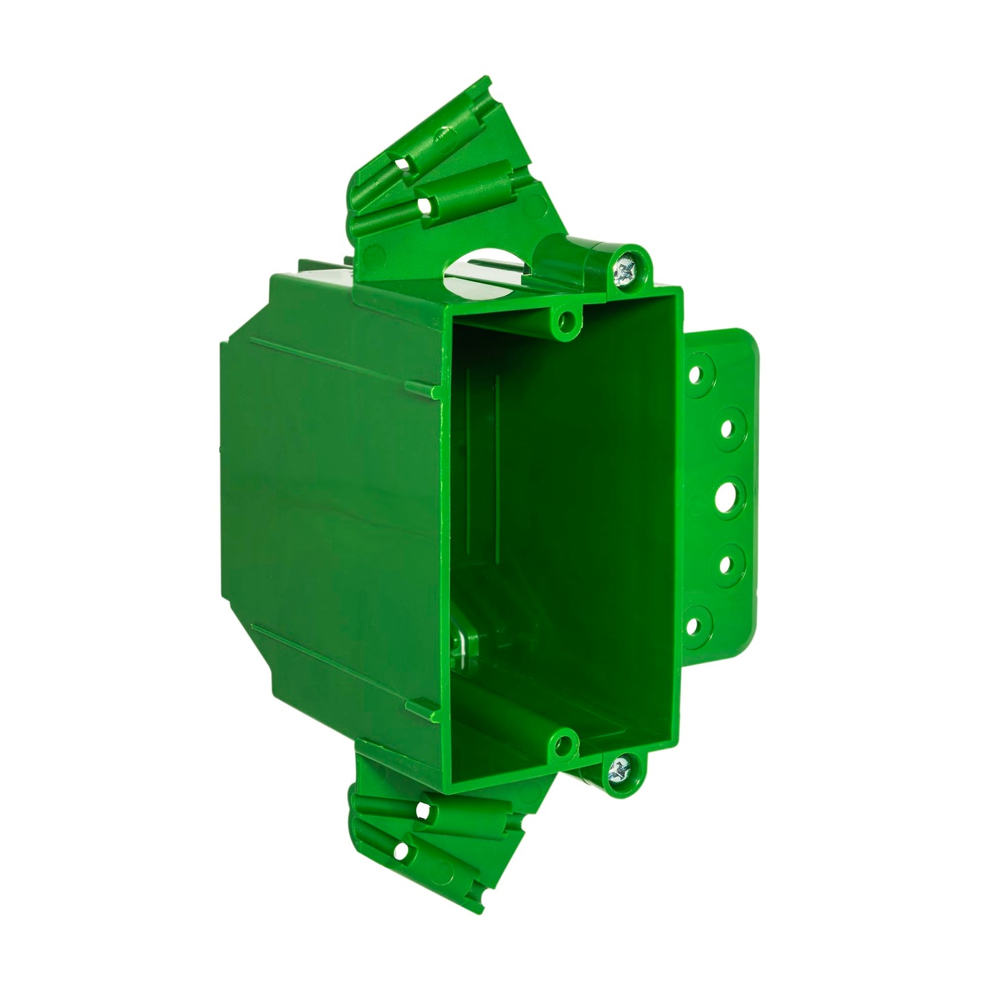 OneBoxForAll New Work BaseBox – Expandable Single Gang PVC Electrical Box with 4 Knockouts, 22 cu. in. Capacity - 36 Pack