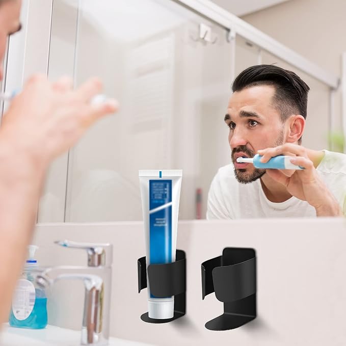 Electric Toothbrush Holder, 304 Stainless Steel Wall Mounted Self Adhesive