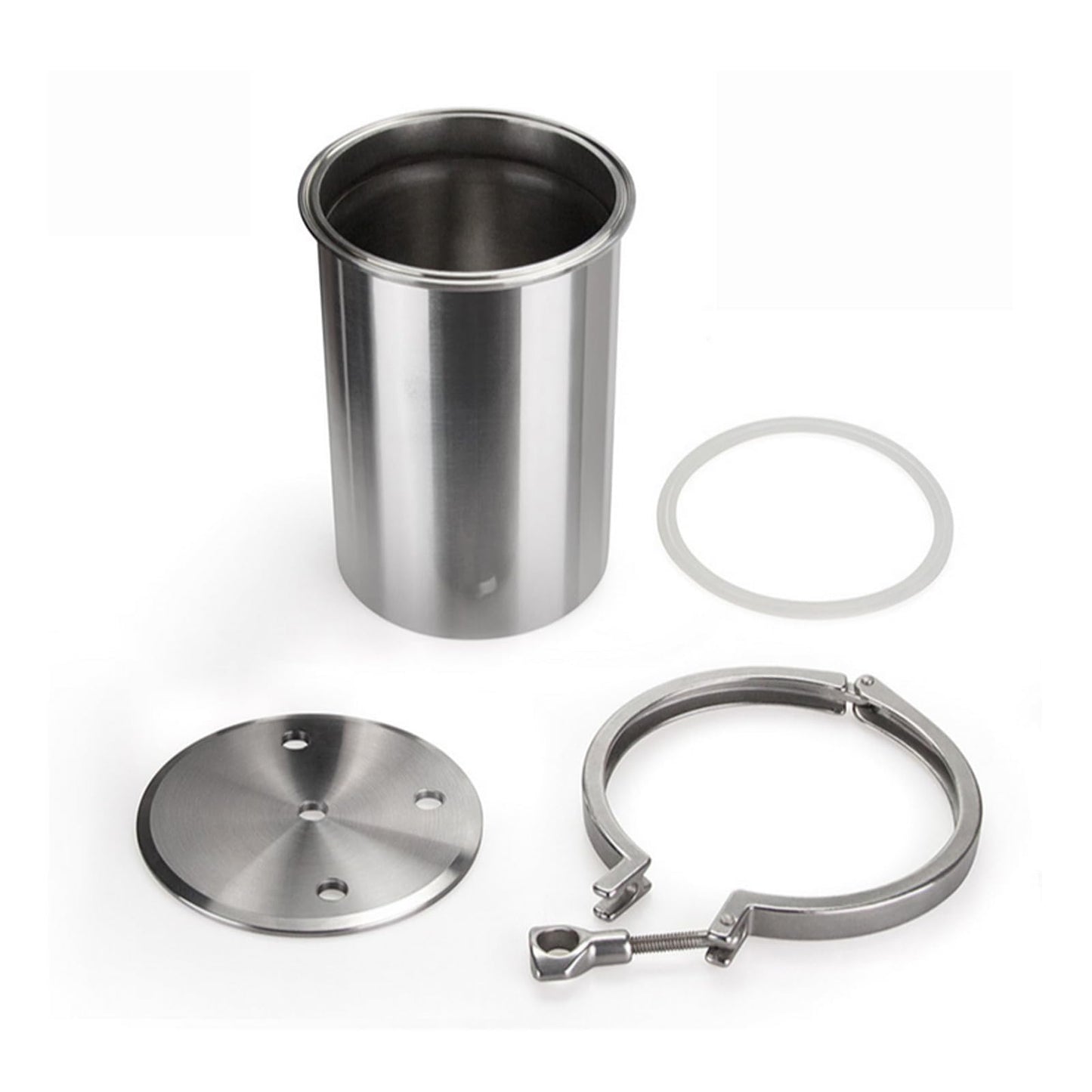 iDili 304 Stainless Steel Pressure Tank, 1-15L Optional Fluid Dispensing Container with Safety Valve & Gauge for Glue, Chemical, Storage & Transfer (1L)