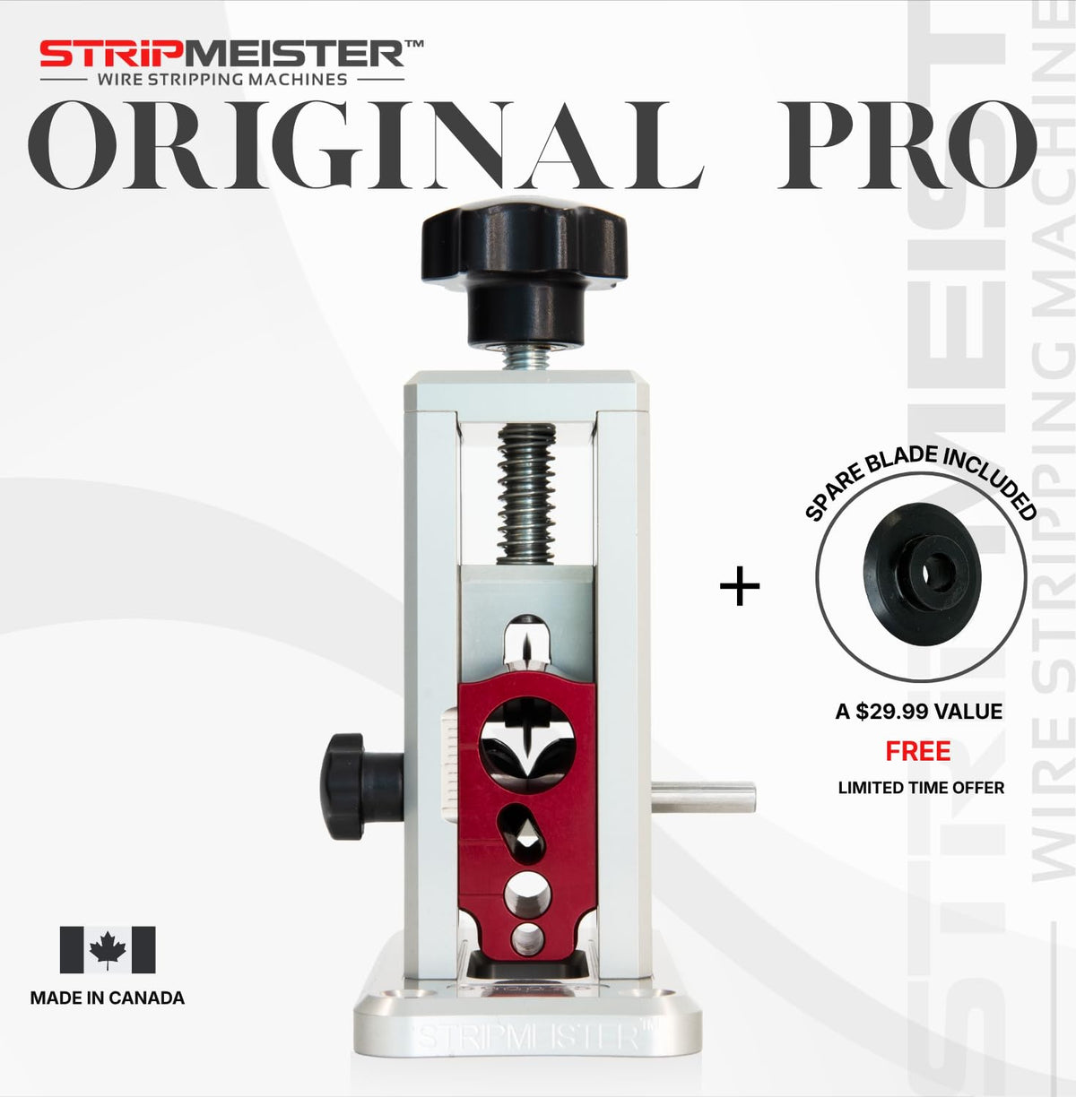 StripMeister Original Pro Drill-Powered Wire Stripper with ULTRA GRIP Feeder Jam-Free Performance Durable Portable Copper Wire Stripping Machine