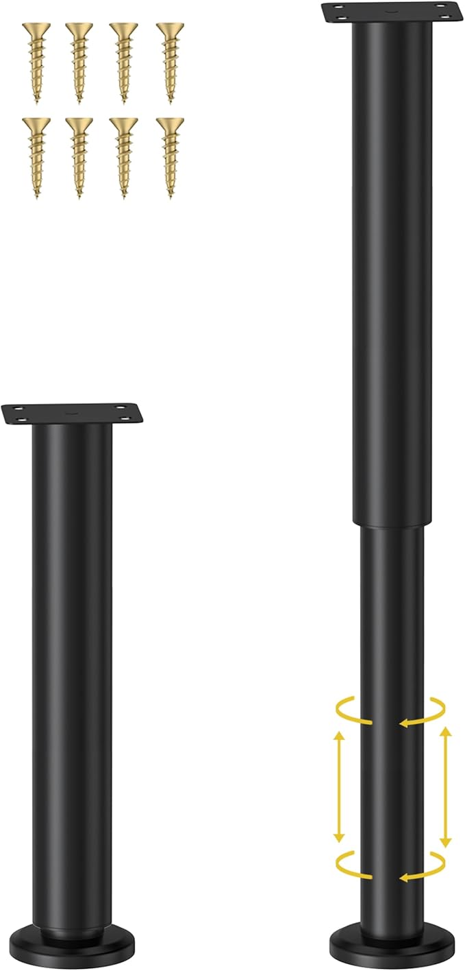 Wlrrcwdttc 2 Pcs Adjustable Height Bed Support Legs