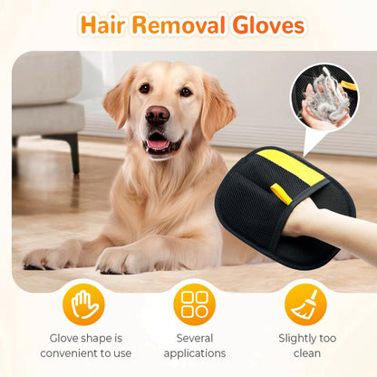 Teamoda 2Pcs Electrostatic Gloves Pet Hair Removal, 2025 Pet Hair Remover Glove, Washable Reusable Dogs Cats Hair Gloves for Furniture Bed Sheets Couch Clothes Carpet Car Seat