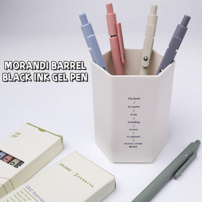 UIXJODO Gel Pens, 5 Pcs 0.5mm Black Ink Pens Fine Point Smooth Writing Pens, High-End Series Pens for Journaling Note Taking, Cute Office School Supplies Gifts for Women Men (Morandi)