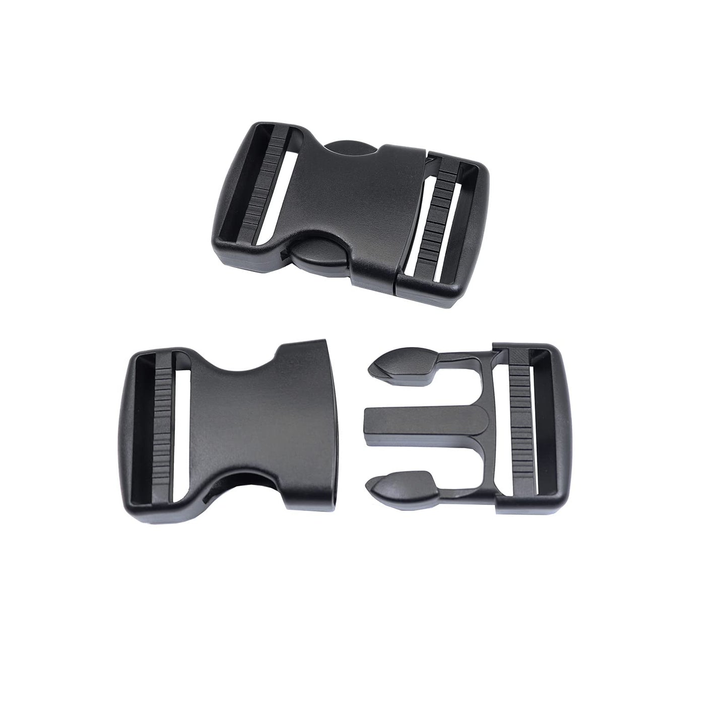 Baitoo Quick Side Release Buckles 1 1/2 inch Heavy Duty Plastic Buckle Clips 1.5" Belt Snap Buckle Clasp Backpack Buckle Replacement for Strap 1.5 inch (1.5inch(38mm)-2 Sets)