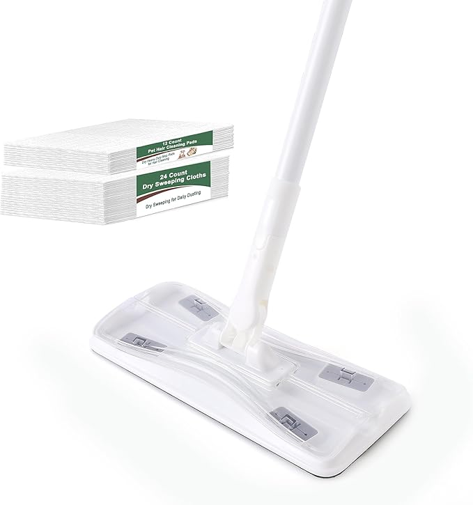 Eyliden Dust Mop, Sweeping & Mopping Kit | 58" Extended Long Handle, 36