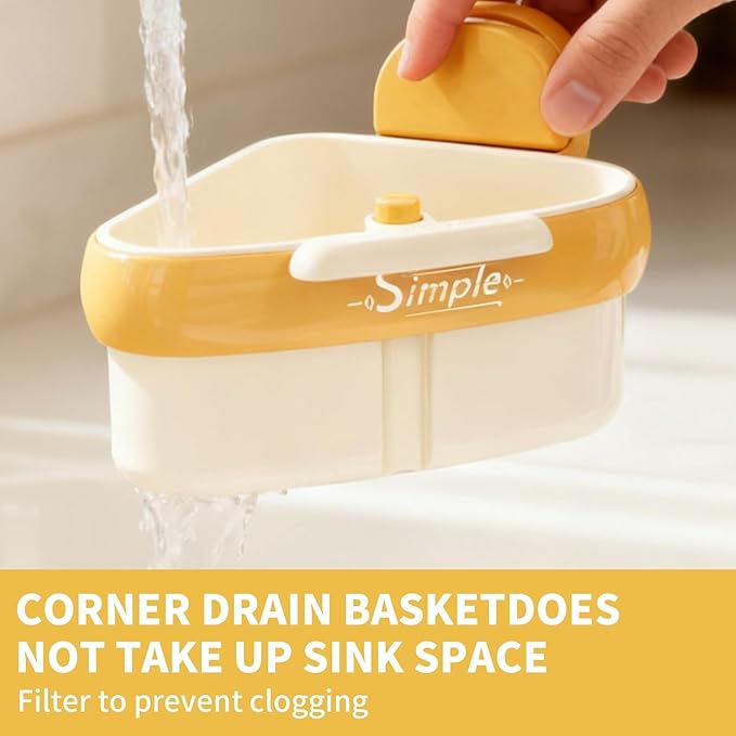 2026 New Suction Cup Sink Strainer | Corner Sink Strainer | Sinks Trash Food