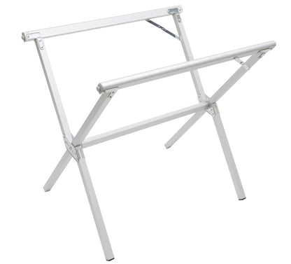 ALPS Mountaineering Folding Camping Table with Smooth Easy-to-Clean Roll Top and Sturdy and Lightweight Aluminum X Frame, Shoulder Carry Bag, Square, Silver - New