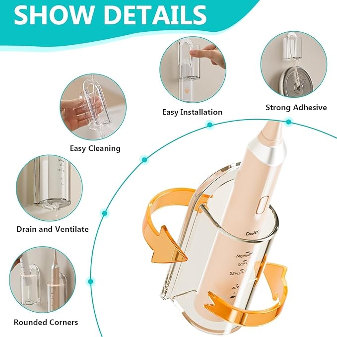 4 Pack Electric Toothbrush Holders