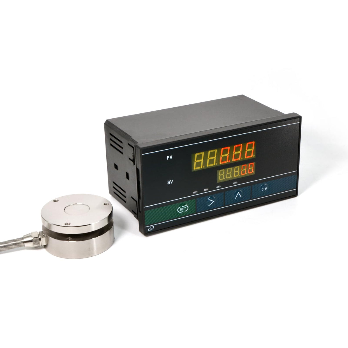 Load Cell Sensor with Indicator Display,Compression Force Weight Pressure Scale Sensor Two Sets of Relay Outputs Peak Recording (0-2T with Indicator)