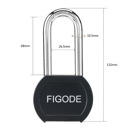 FIGODE® Large Sturdy Steel Locks with 4 Same Keys, Heavy Duty Padlock, 2-3/4" Wide, 2.7" Long Shackle Locks for Door, Gate, Storage, Fence, Shed, Latch. 2 Pack Keyed Alike