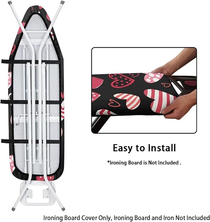 Love Heart Ironing Board Cover Valentines Day Ironing Board Dust Cover Standard