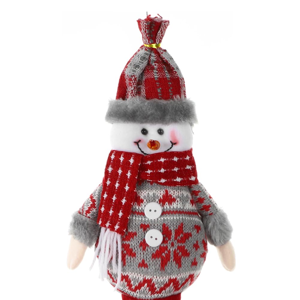 SIQITECHNO Christmas Decorations Long-Legged Santa Claus Elk Mouse Snowmen Sitting Hanging Plush Figurine Doll Ornaments for Home Window Table Fireplace Shelf Sitter Christmas Party Decoration Gifts