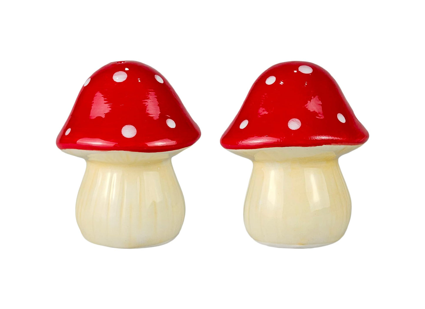 Mushroom Salt & Pepper Shaker Set - Adorable Red and White Mushroom Shakers for Home Decor, Tabletop Feature and Ideal Spring Gift for All by Hanna’s Handiworks