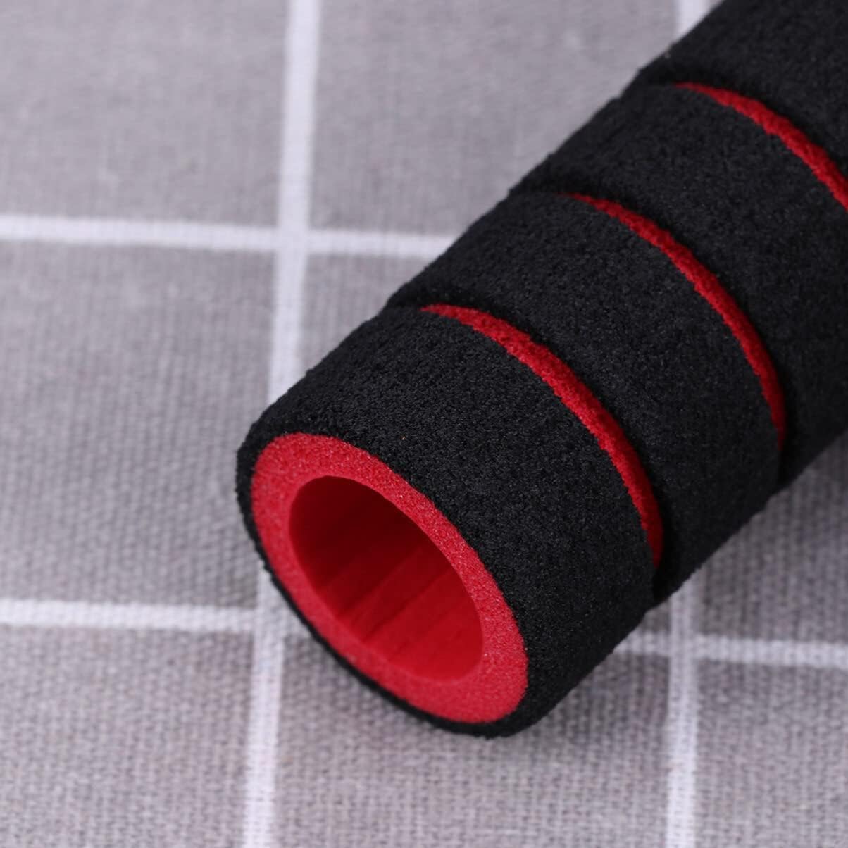 Red Non-Slip Foam Handlebar Grips for Bicycle and Motorcycle – Soft, Durable Sponge Grip Covers for Cycling, Road Racing, Brake Lever Protection – Comfortable Handlebar Tapes