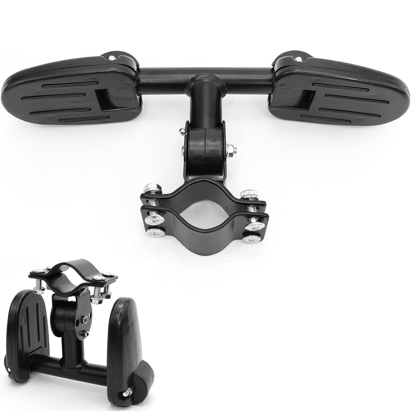 YehVeh Kick Scooters Footrest with Folding Foot Rest Pegs 3 Wheel Scooter Footrest Pedals for 3 Wheeled Scooter with Foldable Seat Front Mount Never Fall Down 2-in-1 Scooters
