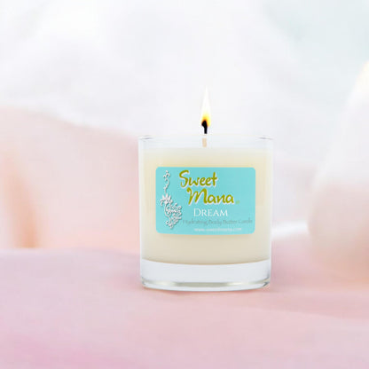 Dream Lotion Candle | Lavender + Frankincense + Myrrh | Massage Candle | Luxury Soy Candle | Aromatherapy Candle | Body Butter | Hand Poured in USA | 9 oz. | Sweet Mana