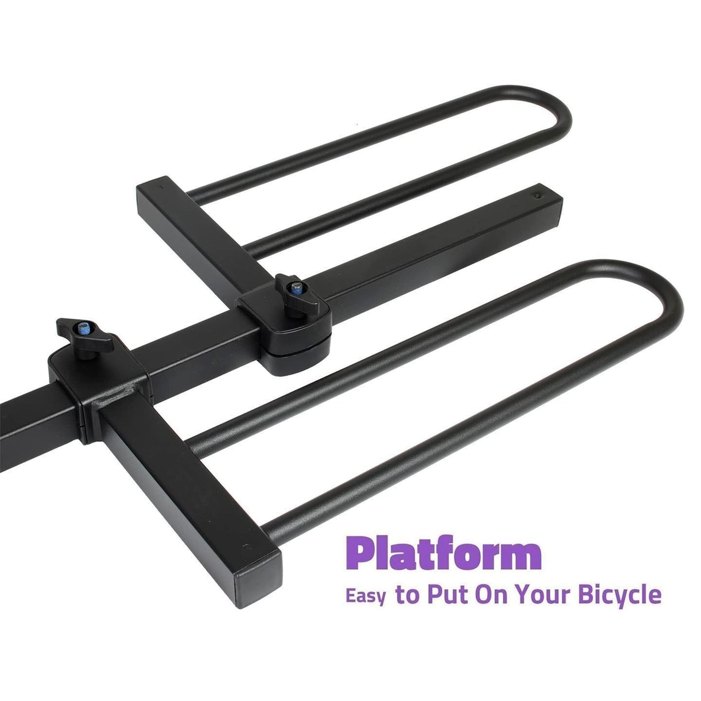 VENZO 2 Bike Bicycle Platform Style Carrier - Bike Rack for Car SUV Truck Tow Trailer Hitch Receiver Mount Size 2" - Sturdy & Rust Proof