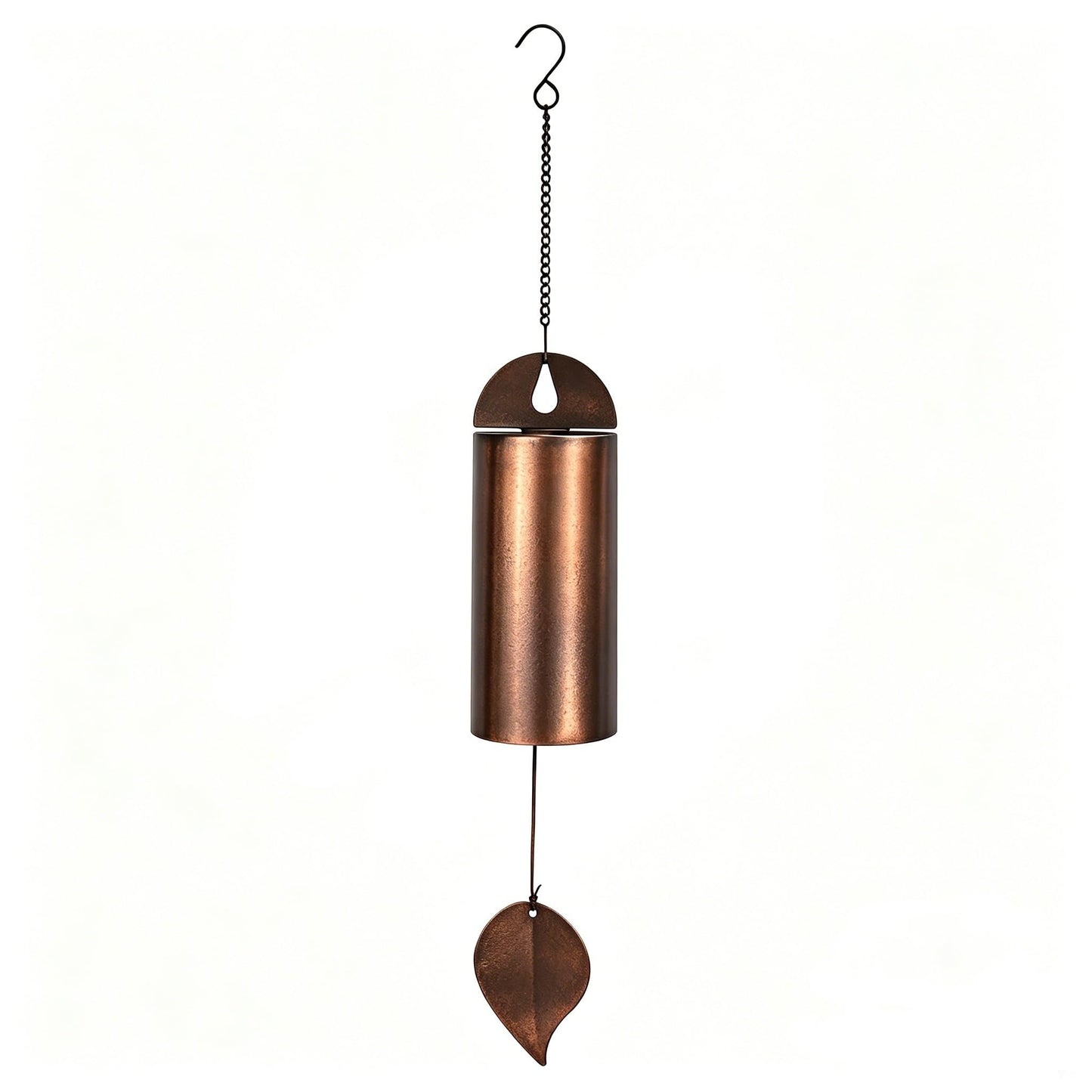 Deep Tone Memorial Wind Chimes Outdoor, Handcrafted Steel Wind Chimes with Mute Mode, Amazing Grace Wind Bells for Garden Patio Yard Porch Home Decor, Black (Brown)