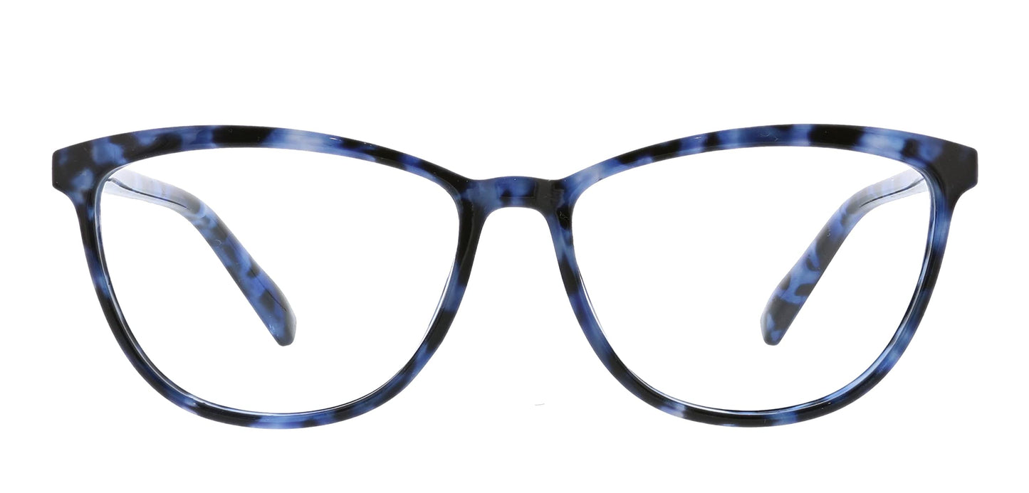 peepers by peeperspecs womens Bengal Blue Light Blocking Reading Glasses, Navy Tortoise, 54.9 US