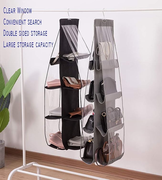 AARAINBOW 2 Packs Hanging Handbag Purse Organizer