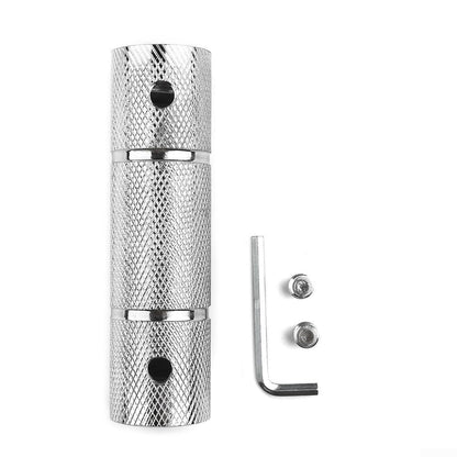 Dumbbell Bar Connector Standard 1 Inch Bar Extender Spinlock Dumbbell Adapter for Home Gym Steel Barbell Linker Fits 2.3-2.5cm Dumbbell Bar Two Fastening Screws Rounded