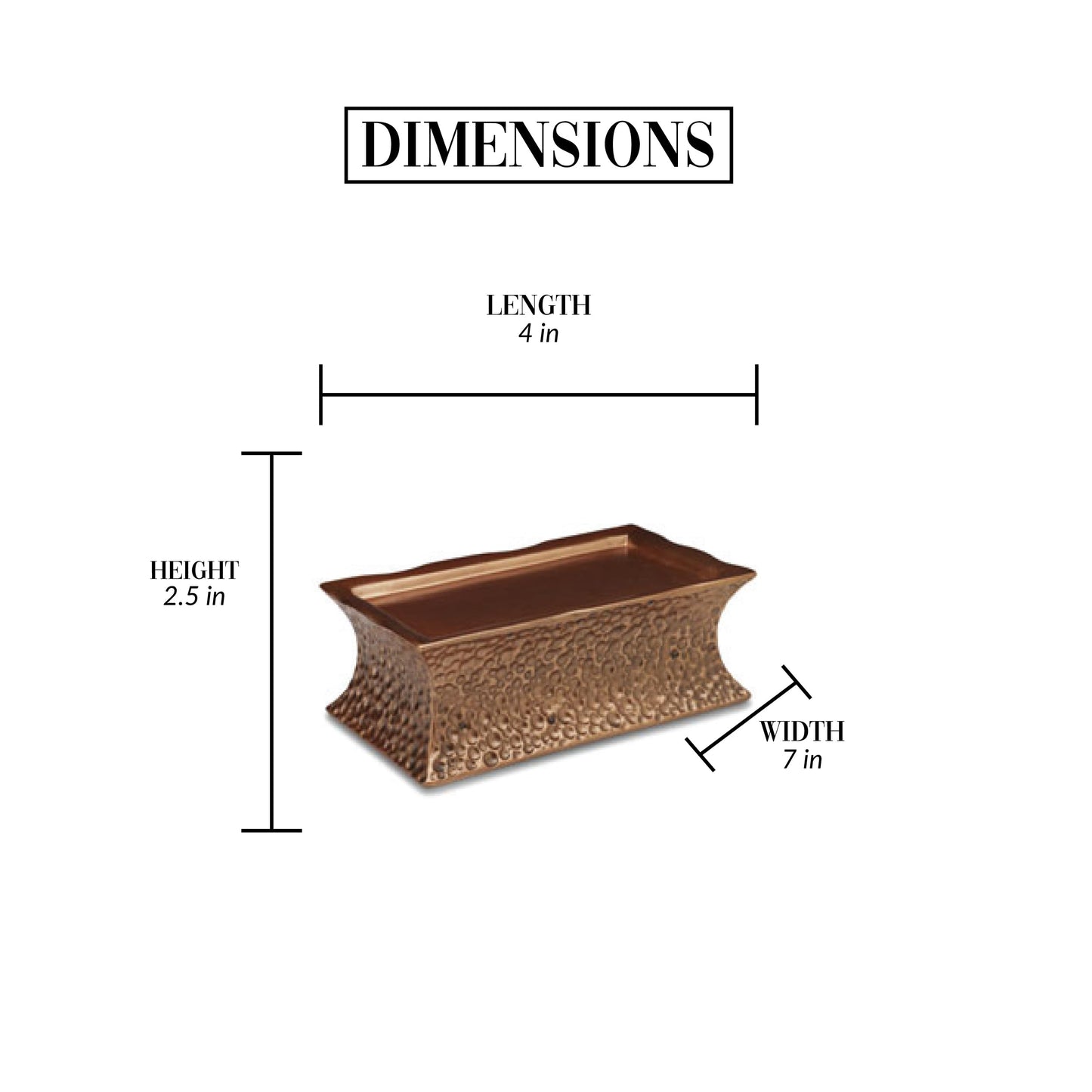 Pavilion Gift Company- Hammered Copper Pedestal - 7" x 2.5" Candle Stand Candle Holder Tealight Holder Home Decor Housewarming Gift