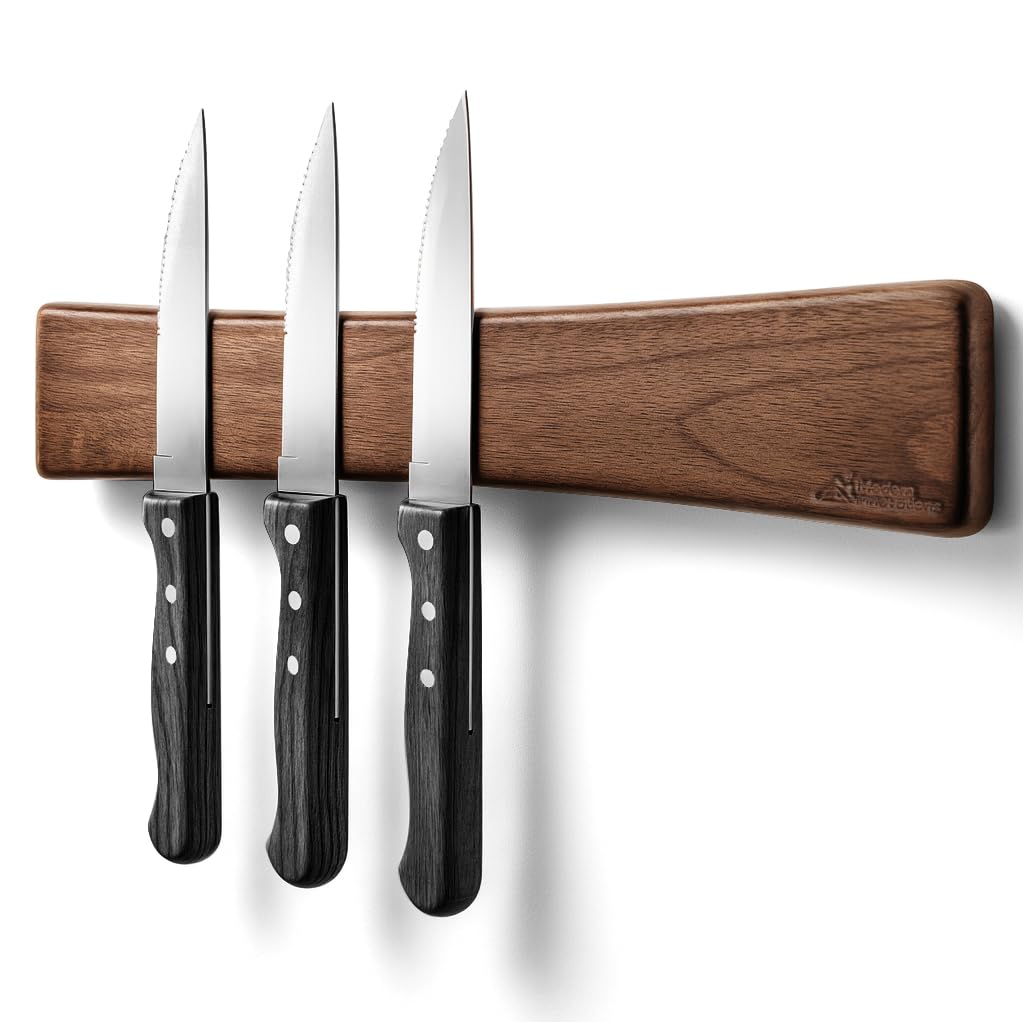 Modern Innovations 12 Inch Stainless Steel Magnetic Knife Bar with Multipurpose Use as Knife Holder, Knife Rack, Knife Strip, Kitchen Utensil Holder, Tool Holder, Art Supply Organizer, Home Organizer