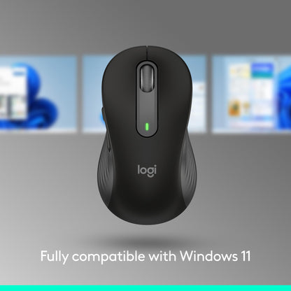 Logitech Wireless Mouse Signature M650 L Full Size - Large Hands, 2-Year Battery, Silent Clicks, Customizable Buttons, Bluetooth, PC/Mac/Chromebook - Black, Right-Handed, Large
