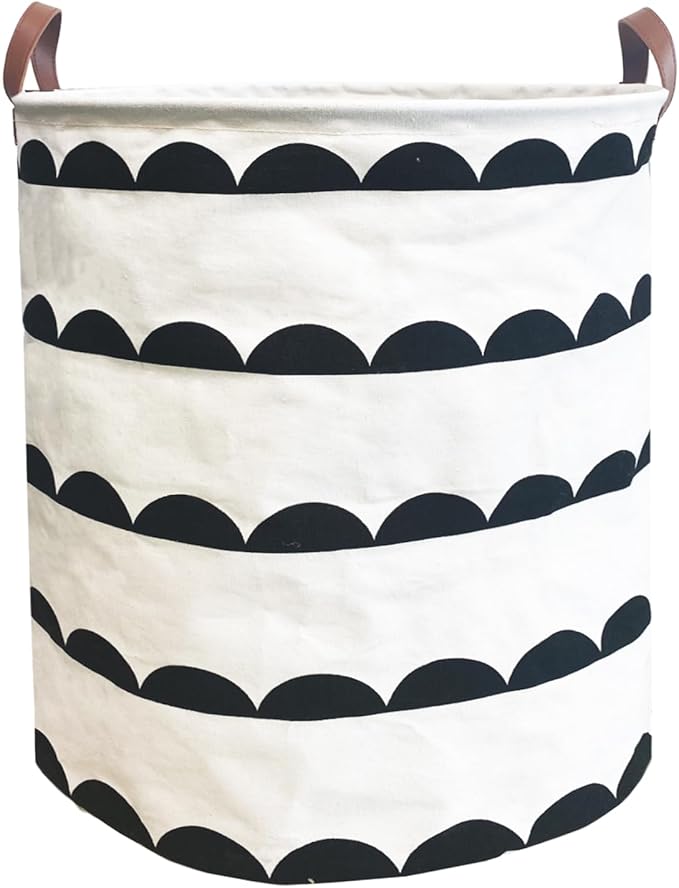 Waterproof Laundry Hamper Collapsible Laundry Basket Leather Handle Laundry Bag