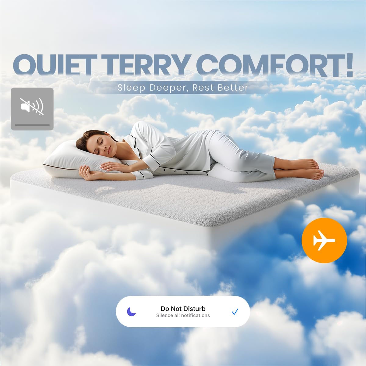 Queen Size Mattress Protector Waterproof 2 Pack, Premium 200 GSM Terry Mattress Cover, Soft & Breathable Bed Cover, Fitted Sheet Style Stretchable Deep Pockets 17" by Utopia Bedding (White)