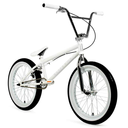 Elite BMX Bicycle 18", 20" & 26" Model Freestyle Bike - 3 Piece Crank (White, 20")