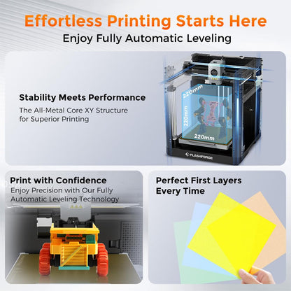 FLASHFORGE AD5X Multi-Color 3D Printer with IFS,Fully Auto Leveling FDM 3D Printer with Max 600mm/s High Speed Printing and Max 300°C Nozzle,Large Printing Size 220 * 220 * 220mm (AD5X)
