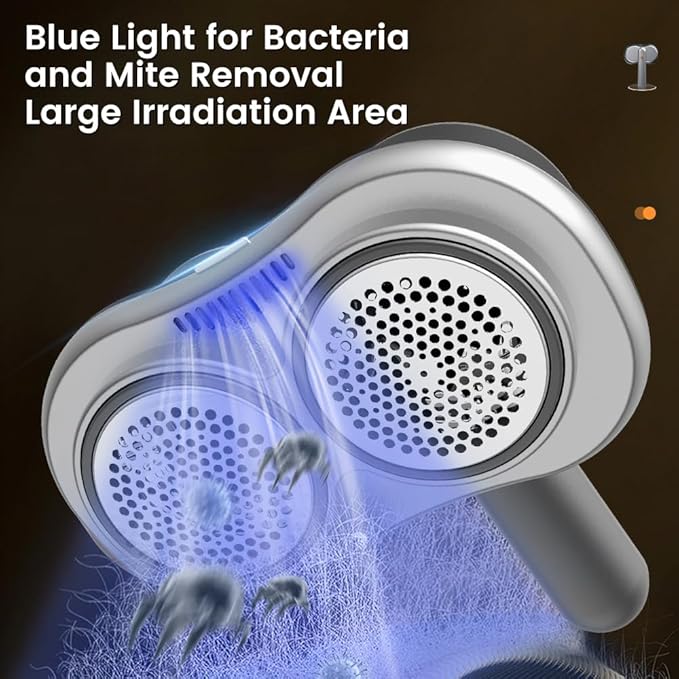 HomeBeyond Dual-Head Fabric Shaver, Electric Lint Remover, Rechargeable Lint