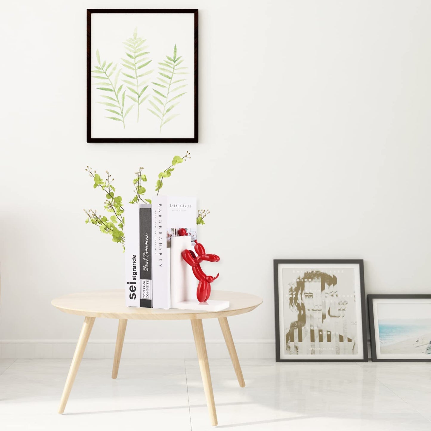 ZHANYUN Resin Balloon Dog Book Ends Decorative，Balloon Dog Bookends Animal Bookends，Animal Book Ends for Kids Books，Cute Bookends Unique Book Ends Book Stopper Book Holder for Shelf Office Home Decor