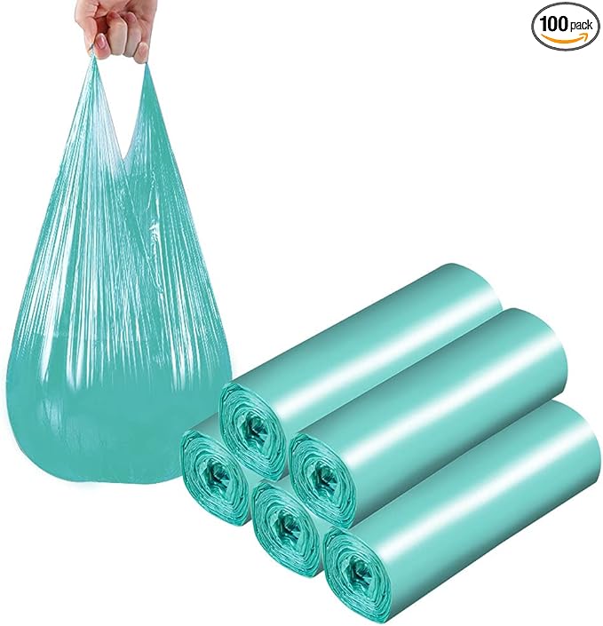 Trash Bags, 5 Rolls/100 Counts Small Garbage Bags