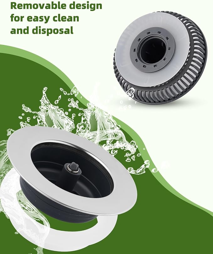 Universal Kitchen Sink Strainer Stopper Combo, 3 in 1 Pop Up Kitchen Sink