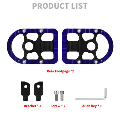 HDBUBALUS Foot Pegs Passenger Footpegs Foot Rest Pedal Fit for Harley Softail 2018-Later LiveWire 2020-Later Fat Boy Street Bob Low Rider Breakout (Blue)