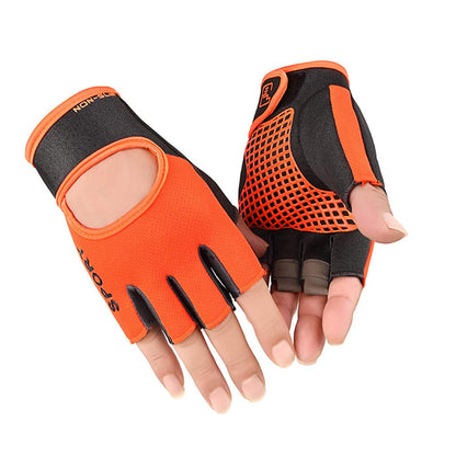 Biking Gloves Kids Boys Girls Cycling Exercise Half Finger Fingerless Gloves Child Motor Bike Riding Anti-Slip Weight Lifting Bikes Workout Climbing Bicycle Glove Gym Skate Glove