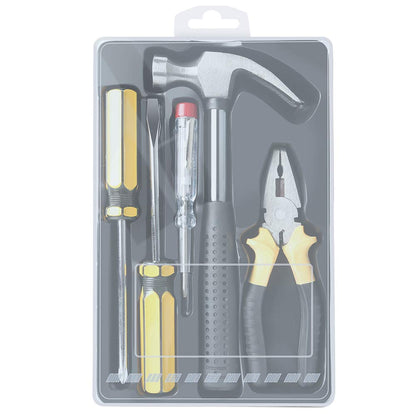 E·Durable DIY Tool Kit Set 5 Pcs Hammer Household Set with Starter Basic Hand Tools, Portable Tool Box Set for Home, Office, School, and Garage