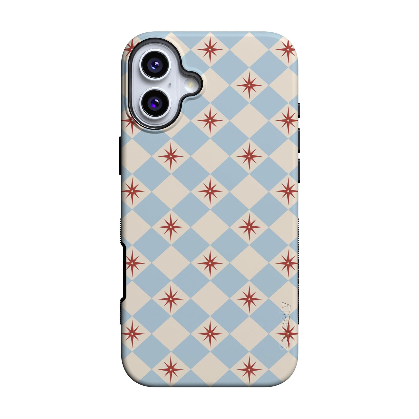 Casely iPhone 16 Plus Case | Blue Stripes | Sunday Best | Compatible with MagSafe | Bold Protective Design