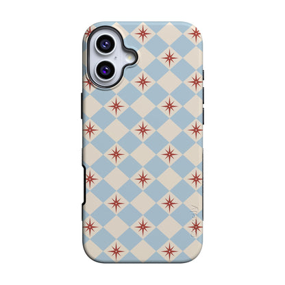 Casely iPhone 16 Plus Case | Blue Stripes | Sunday Best | Compatible with MagSafe | Bold Protective Design