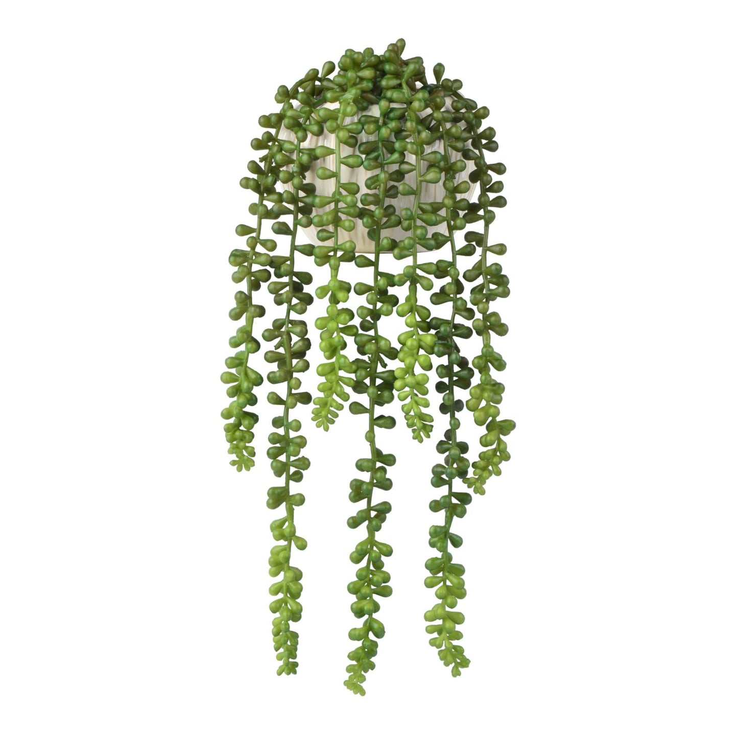 Hisow Succulents Plants Artificial, Small String of Pearls with Ceramic Pot Artificial Faux String of Pearls Suitable for Home Garden Decor, Wall Decoration