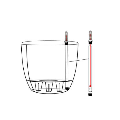 T4U 15CM Self Watering Plant Pots, Plastic Plant Pots Pack of 4, Self Watering Planter with Water Level Indicator, White Plant Pots Indoor Outdoor, Indoor Plant Pots for House Plants Flower Herb