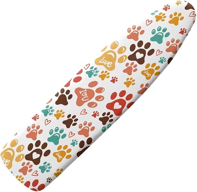 ZDCUSTOM Multicolor Dog Paw Print Ironing Board Cover 15x54 Replacement Iron