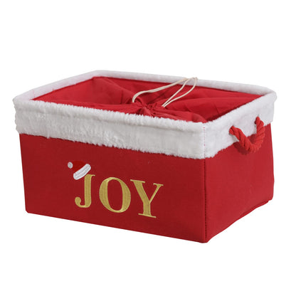 INough Christmas Basket Large Empty Christmas Baskets Red Christmas Gift Baskets with Handles Holiday Storage for Gifts Holiday Christmas Decor for Baby/Kids/Nursery Room