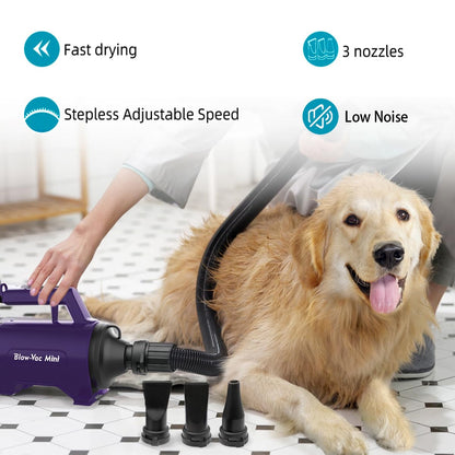 Dog Dryer High Velocity Professional Dog/Pet Grooming Force Hair Dryer/Blower (SMD-06P)